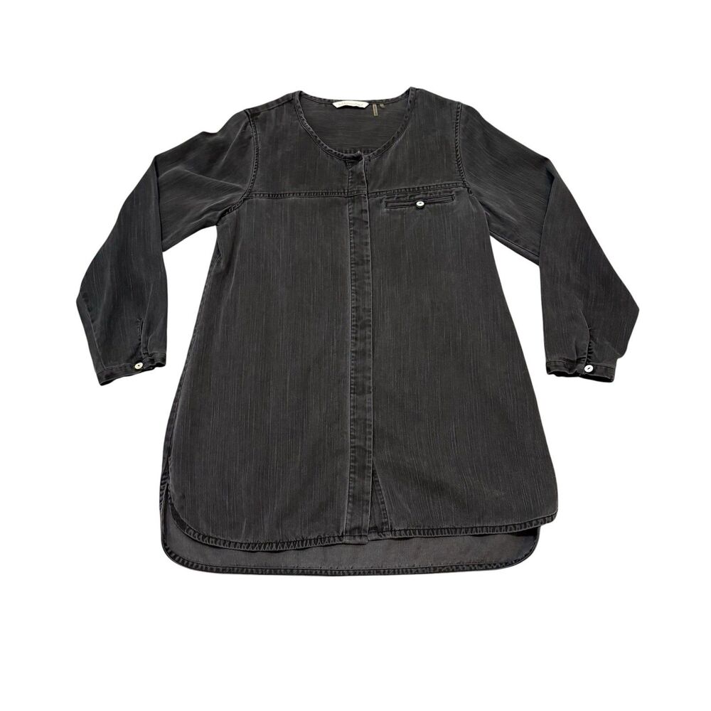 Soft Surroundings Dark Gray Denim Tunic Shirt Dress Size PXS Petite